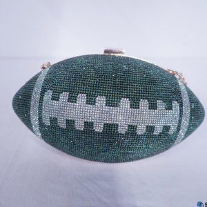 Women's Green football Bling Crossbody Purse